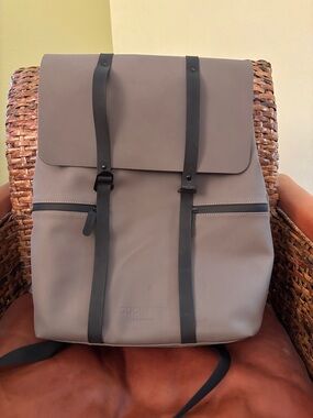 Duchamp Taupe Backpack- waterproof- travel, laptop, bike commuting